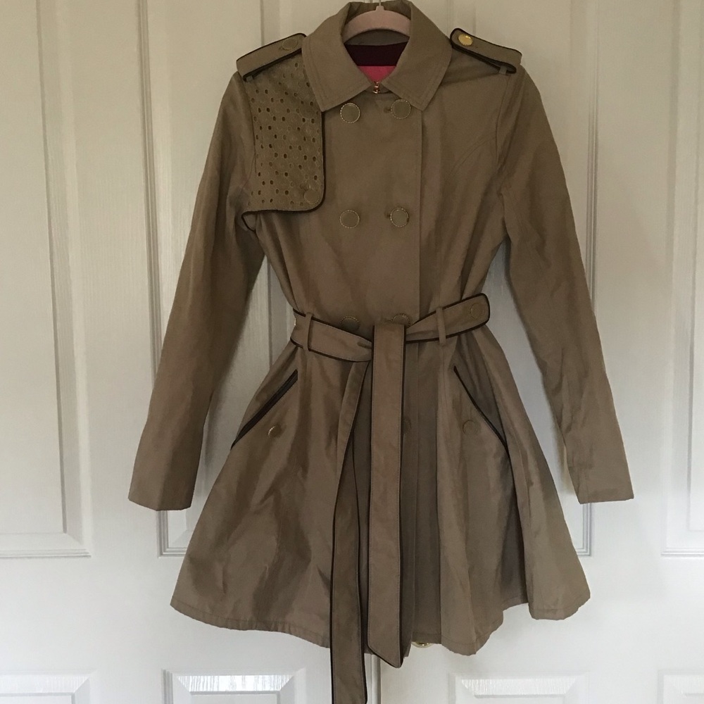 Betsey Johnson Tan Trench Coat